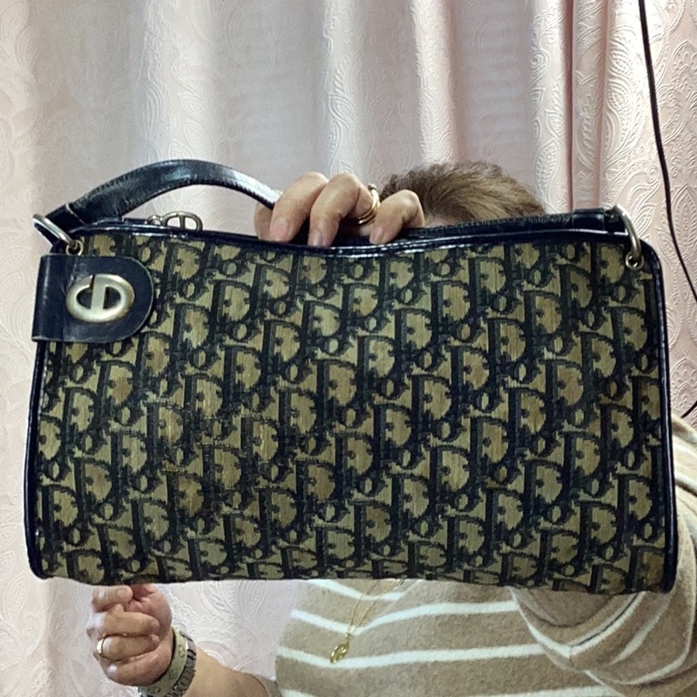 Dior Uneven Canvas Color Trotter Shoulder Bag